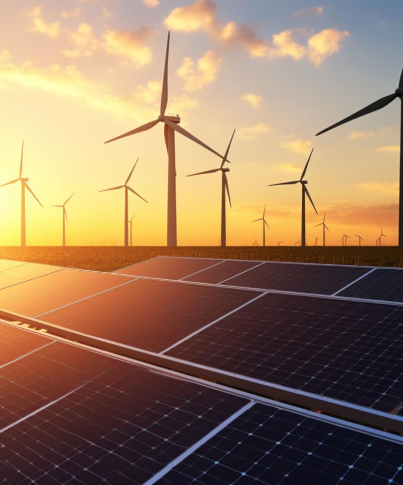 Hybrid solar energy systems with battery storage